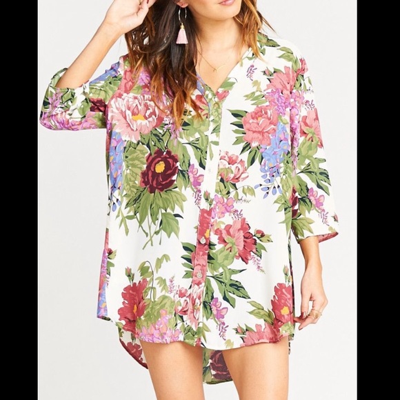 Show Me Your MuMu Tops - SHOW ME YOUR MUMU Downtown Tunic Floral Button